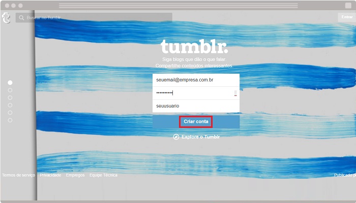 Criando um blog com o Tumblr